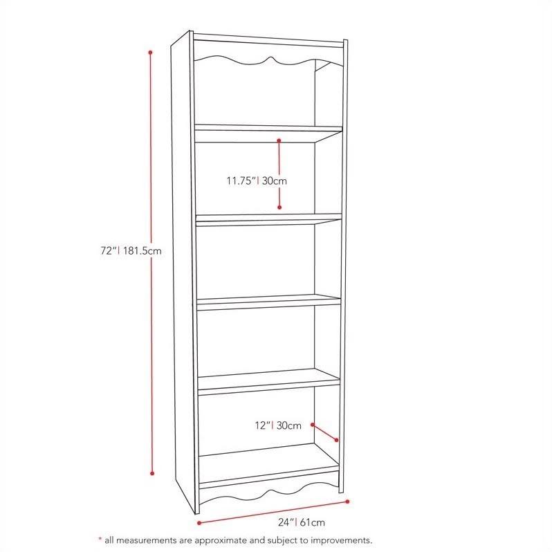 Tall Bookcase in Frost White L57996