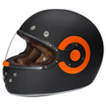 Dull Black with Orange Accents Full Face Helmet C179