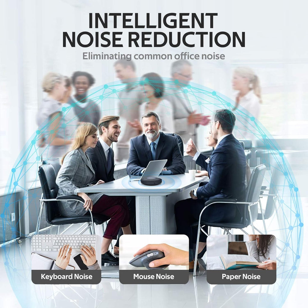 Bluetooth Speakerphone with 4 Directional Mics for up to 15 People O618473
