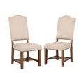 Set of 2 Fabric Dining Chair Light Oak P947863