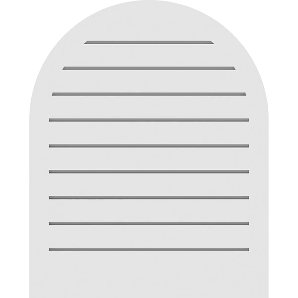 Round Top Surface Mount PVC Gable Vent with Brickmould Z389611