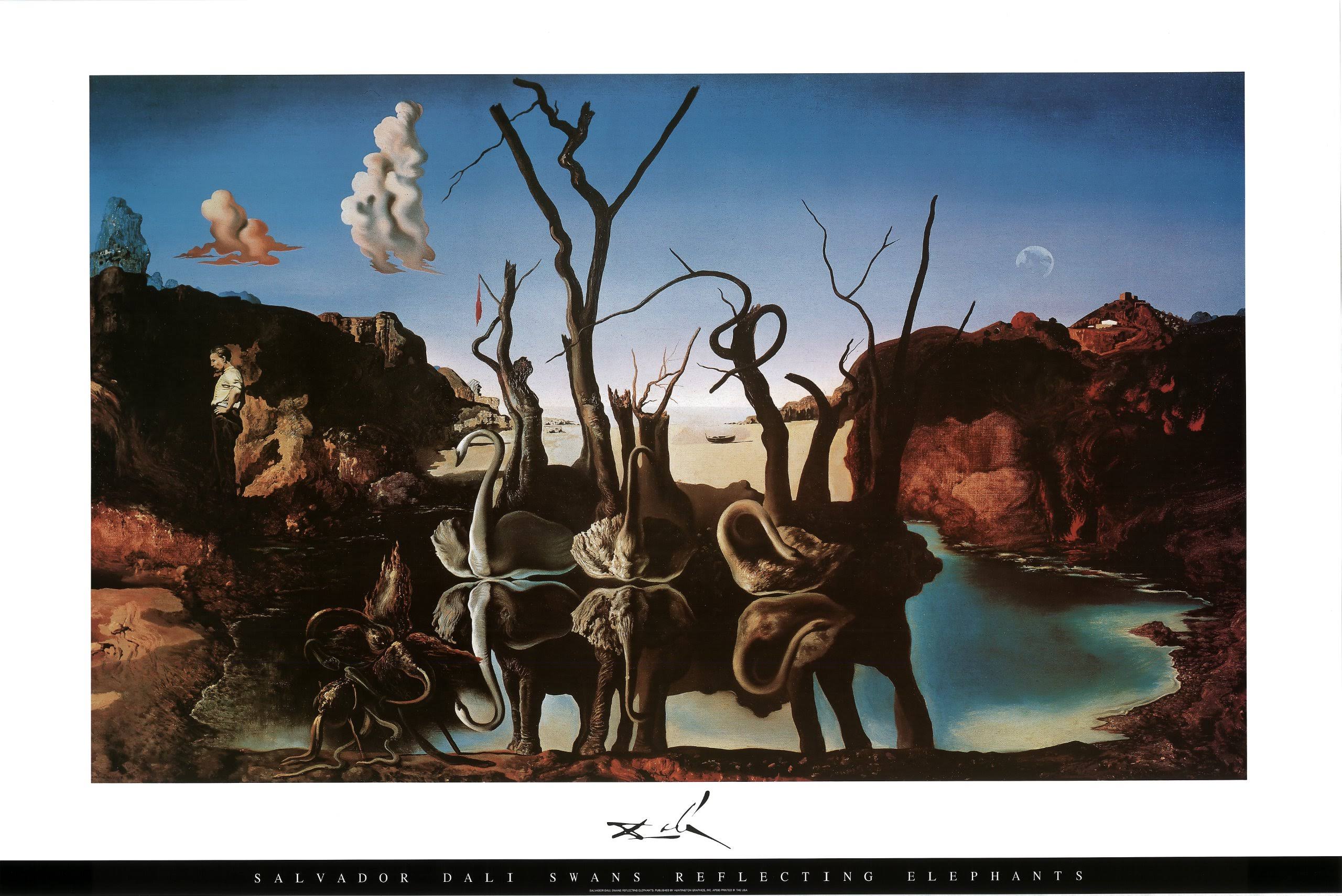 Swans Reflecting Elephants, c.1937, 24x36in F36305