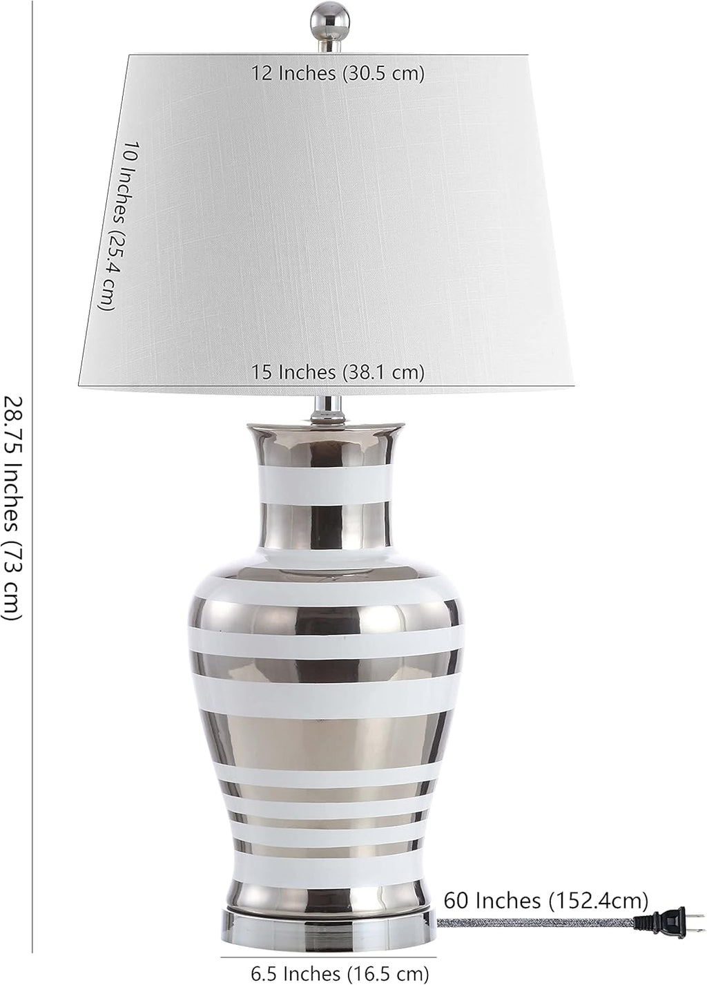 Silver White LED Table Lamp V9047