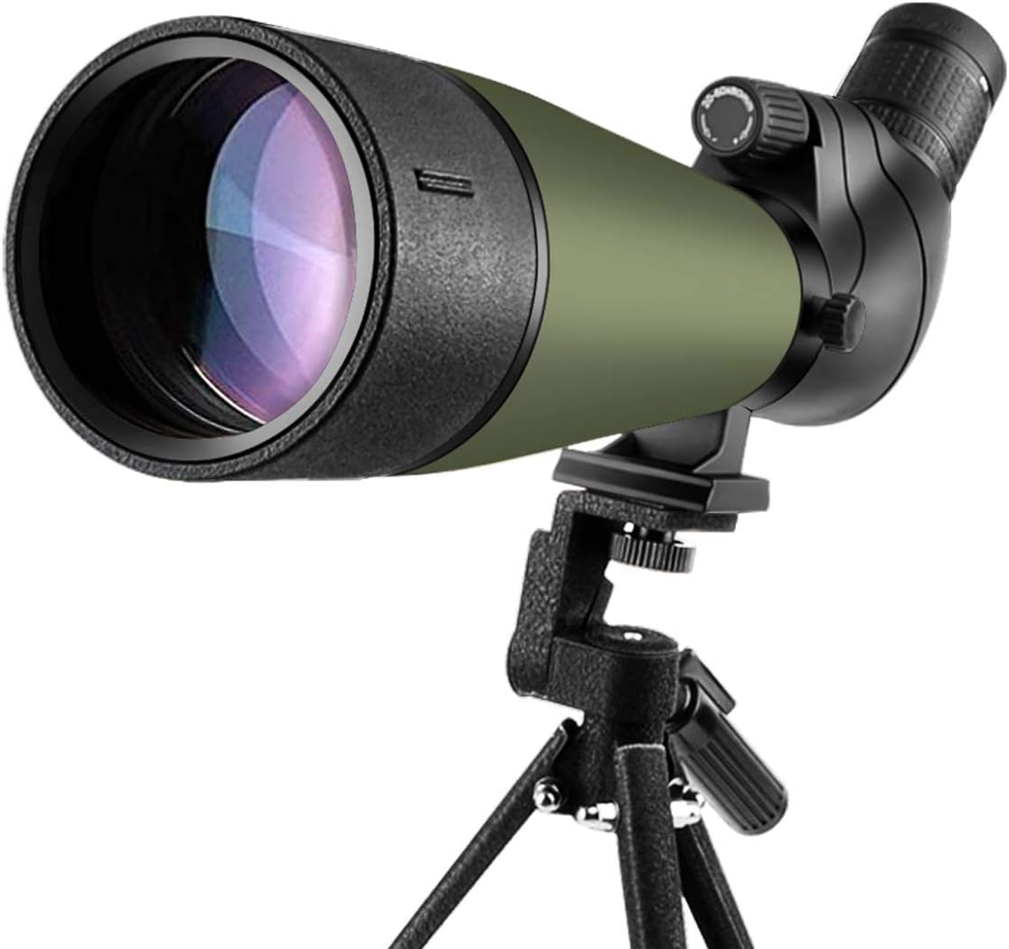 20-60x80 BAK4 Angled Spotting Scope with Tripod, Carrying Bag, Smartphone Adapter Q77161