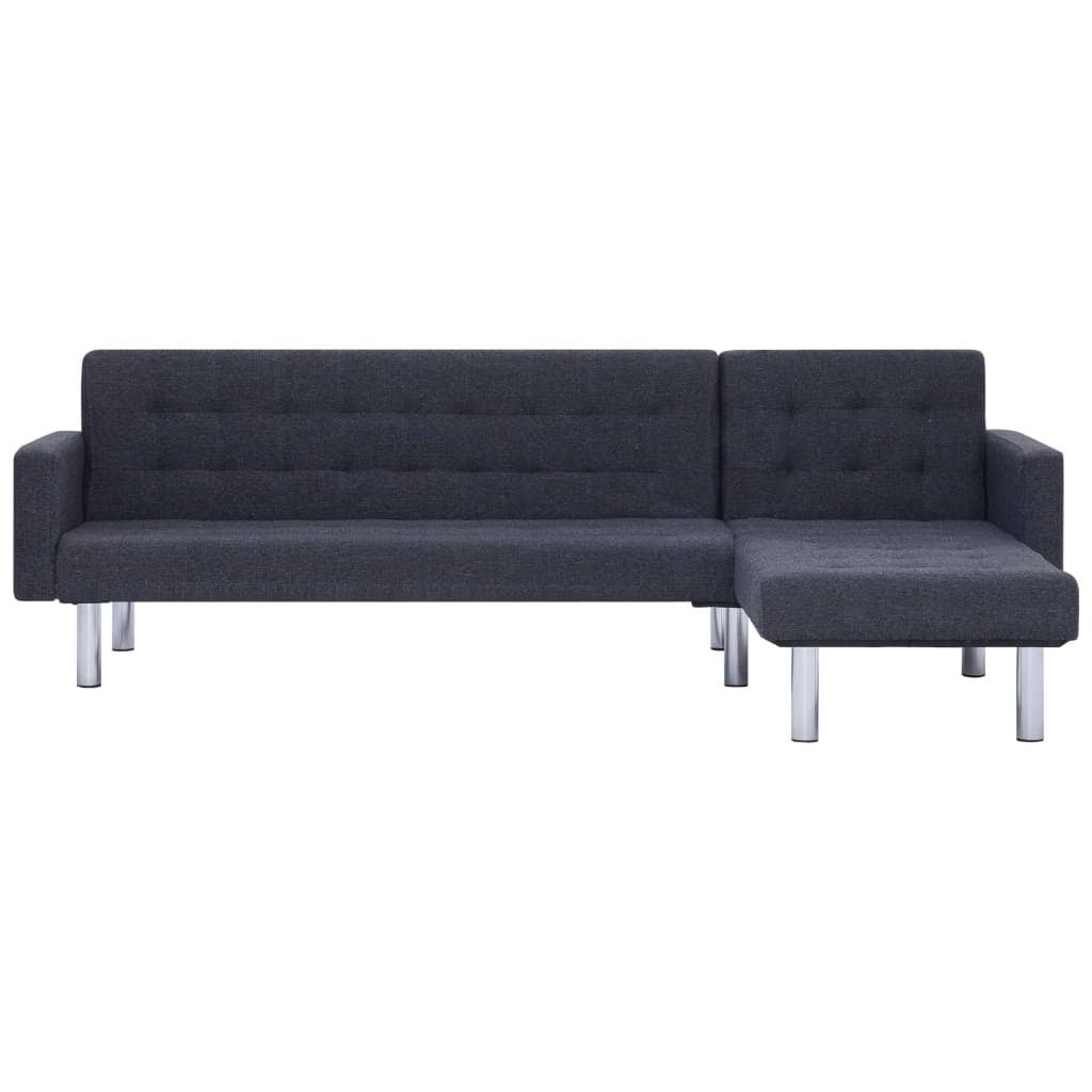 Dark Gray L-Shaped Sofa Bed D564440