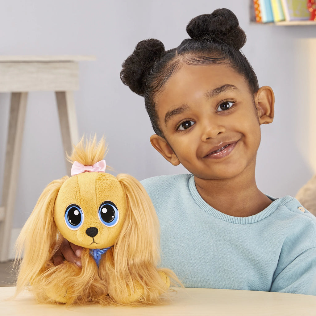 Cocker Spaniel Plush Pet Toy with Collar, Tag, Doghouse, Stickers, Ages 3+ A120083