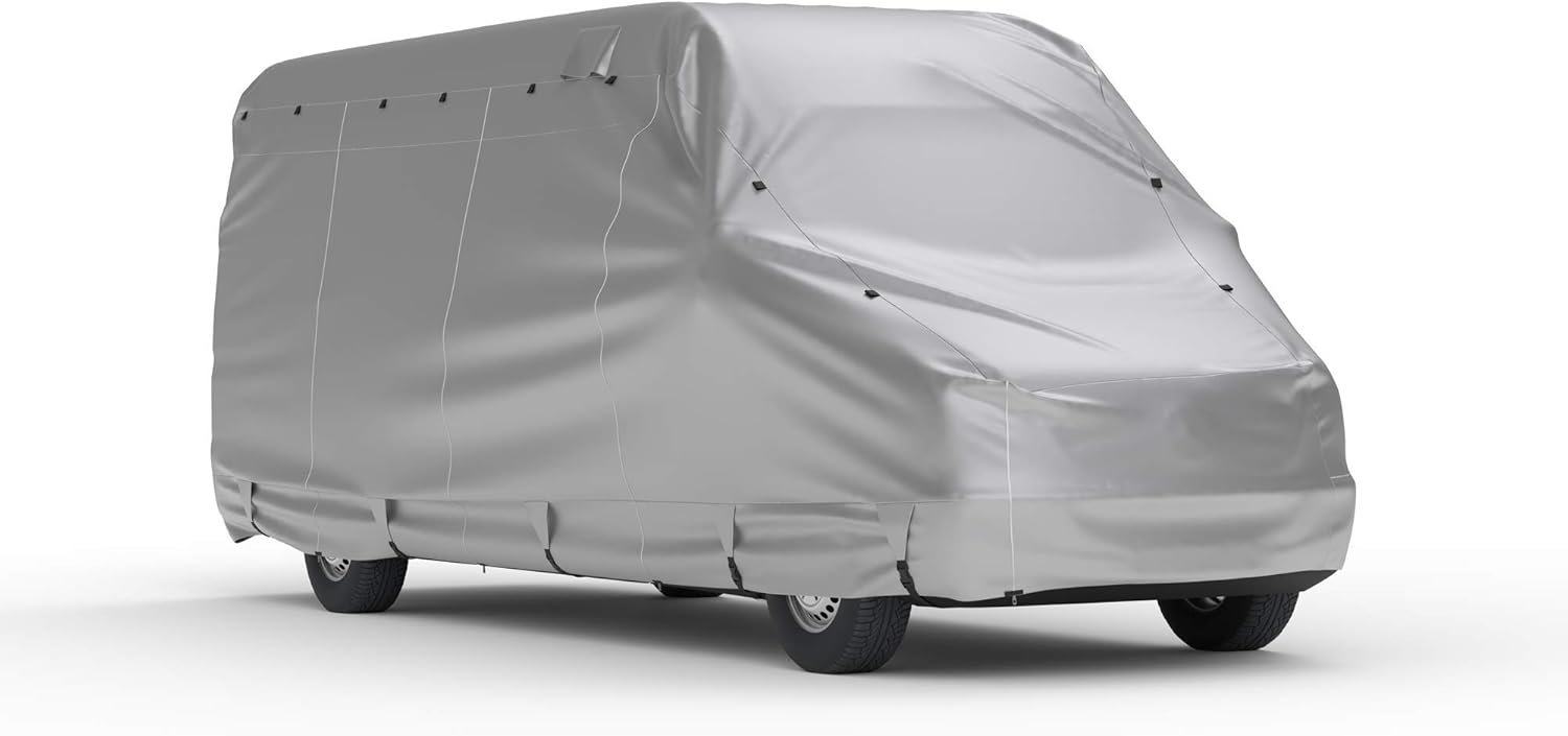 RV Cover 24' - 27' Long with Fleece Lining, Cable Lock, Storage Bag & Wind Straps I92229