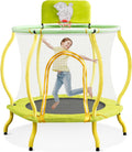 Portable Foldable Trampoline with Adjustable Handle, 40" Max Load 330lbs, Yellow S2855