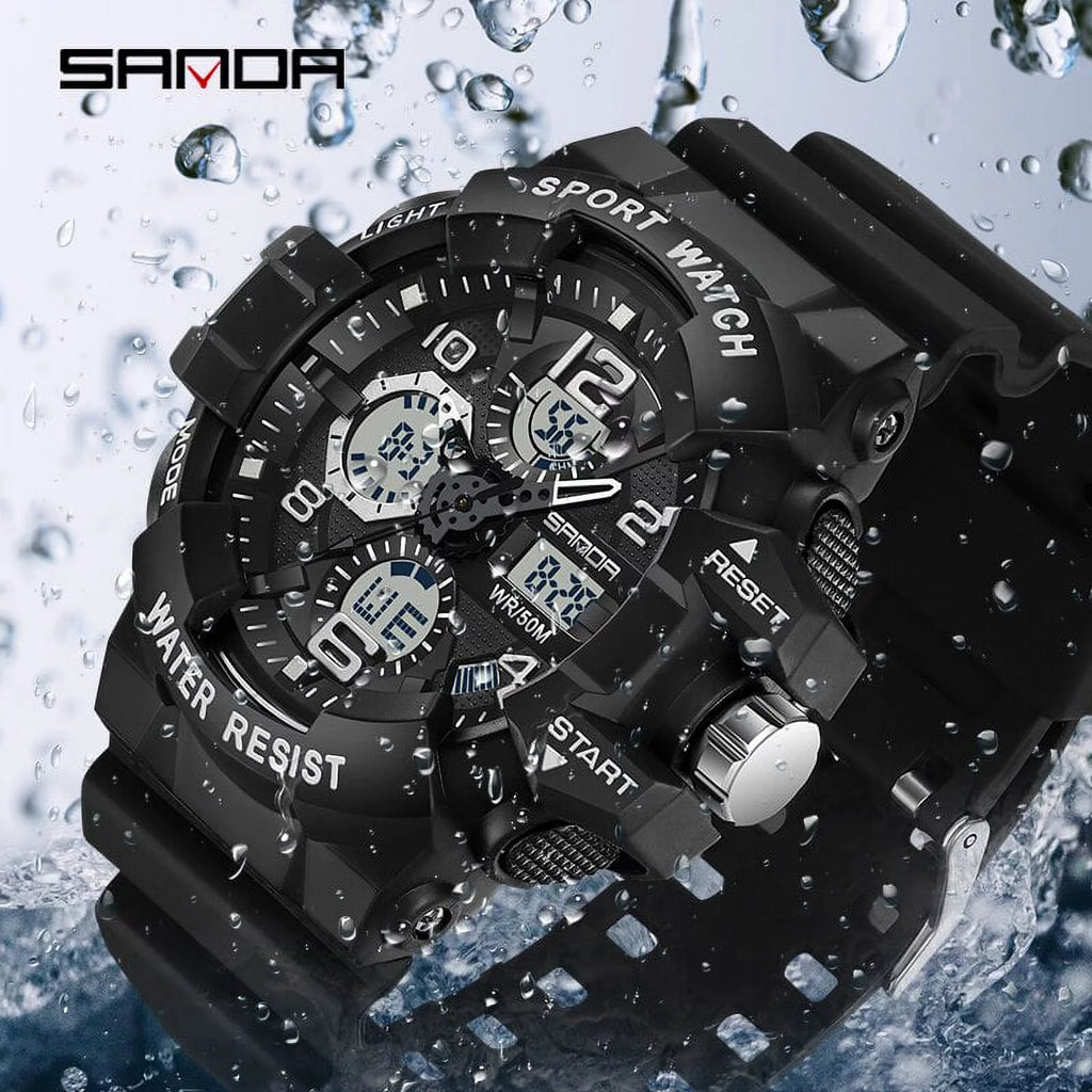 Digital Shock Waterproof Electronic Wristwatch W998342
