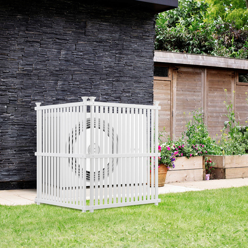 White Vinyl Outdoor Privacy Screen Panels Kit P461