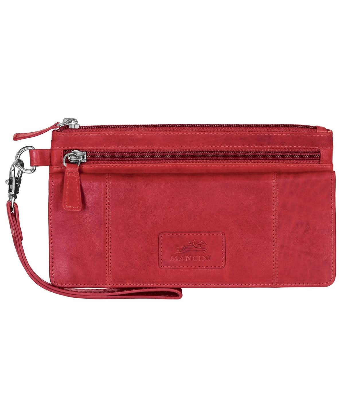 Red RFID Wristlet Clutch Wallet X5565