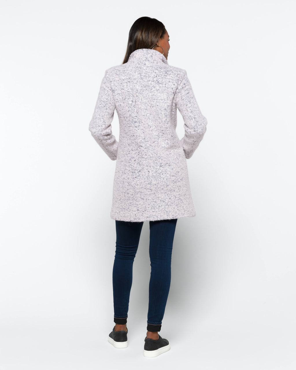 Asymmetrical Boucle Walker Coat G681601