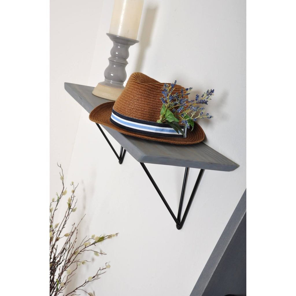 Dark Brown Wood Bracket Shelf G14125