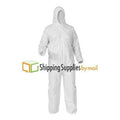 White Disposable Coverall with Elastic Cutoff, 50 Pieces L91225