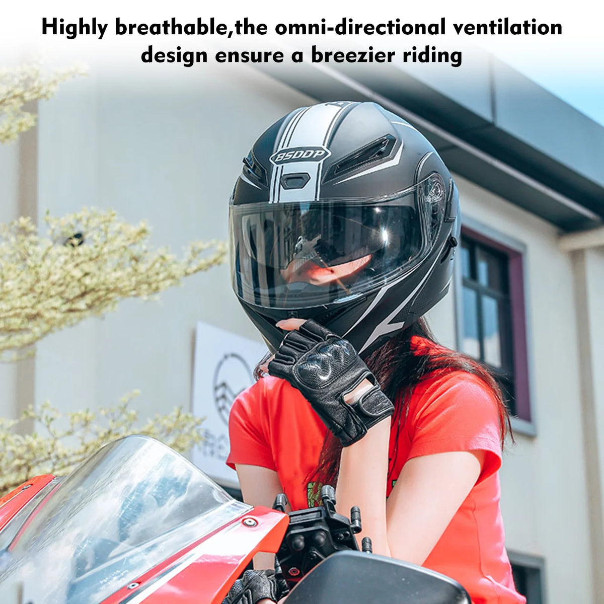 Motorcycle Dual Visor Flip up Full Face Helmet Y970