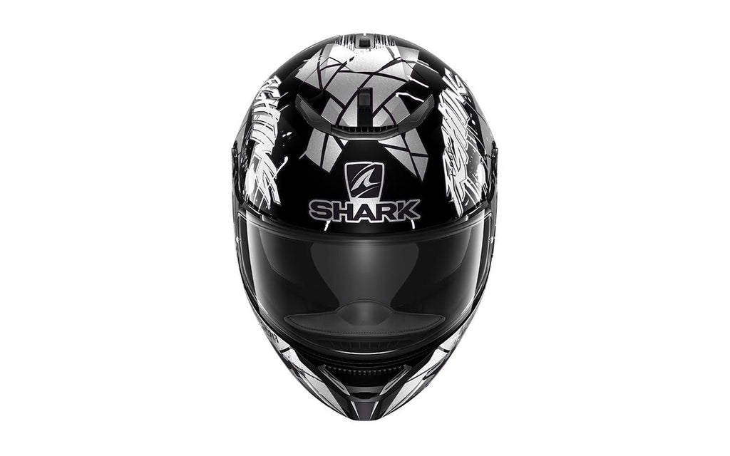Black White Glitter M Motorcycle Helmet V29755