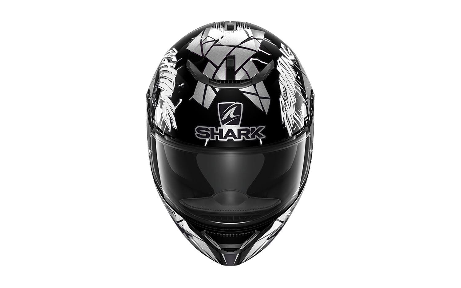 Black White Glitter M Motorcycle Helmet V29755