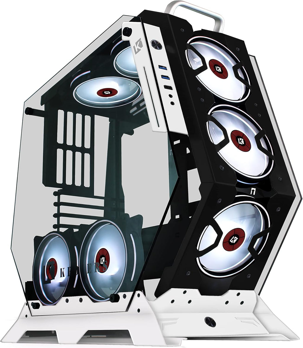 PC Gaming Case ATX Mid Tower Open Case with Tempered Glass Y51616