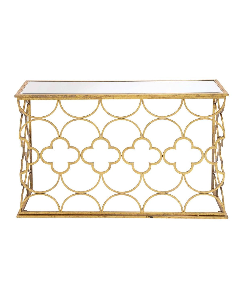 Gold-Tone Console Table F479