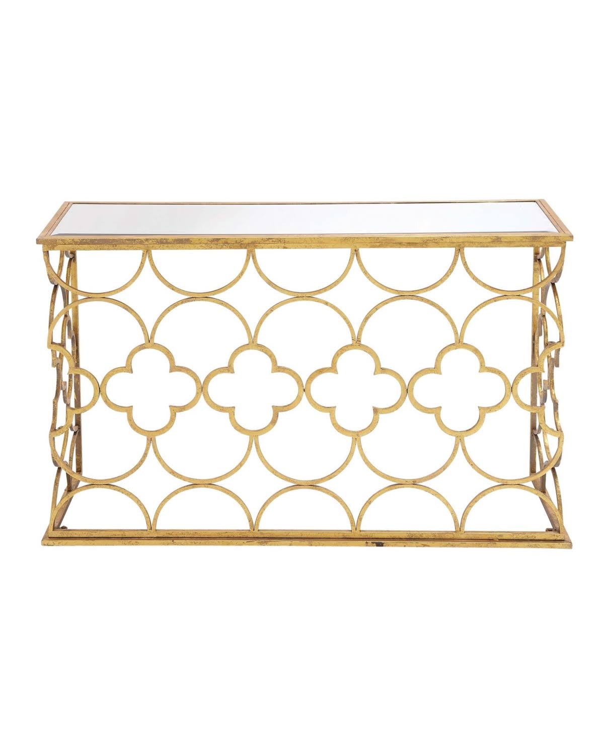 Gold-Tone Console Table F479