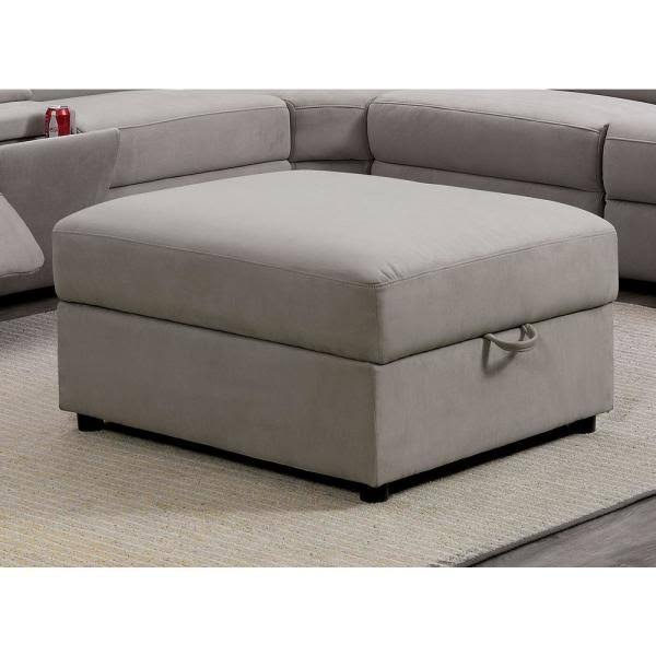 Gray Storage Ottoman F595