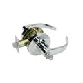 Satin Chrome Passage Door Lever Set with Round Rose Y524