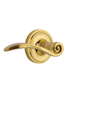 Swan Right Handed Passage Door Lever Unlacquered Brass H5541