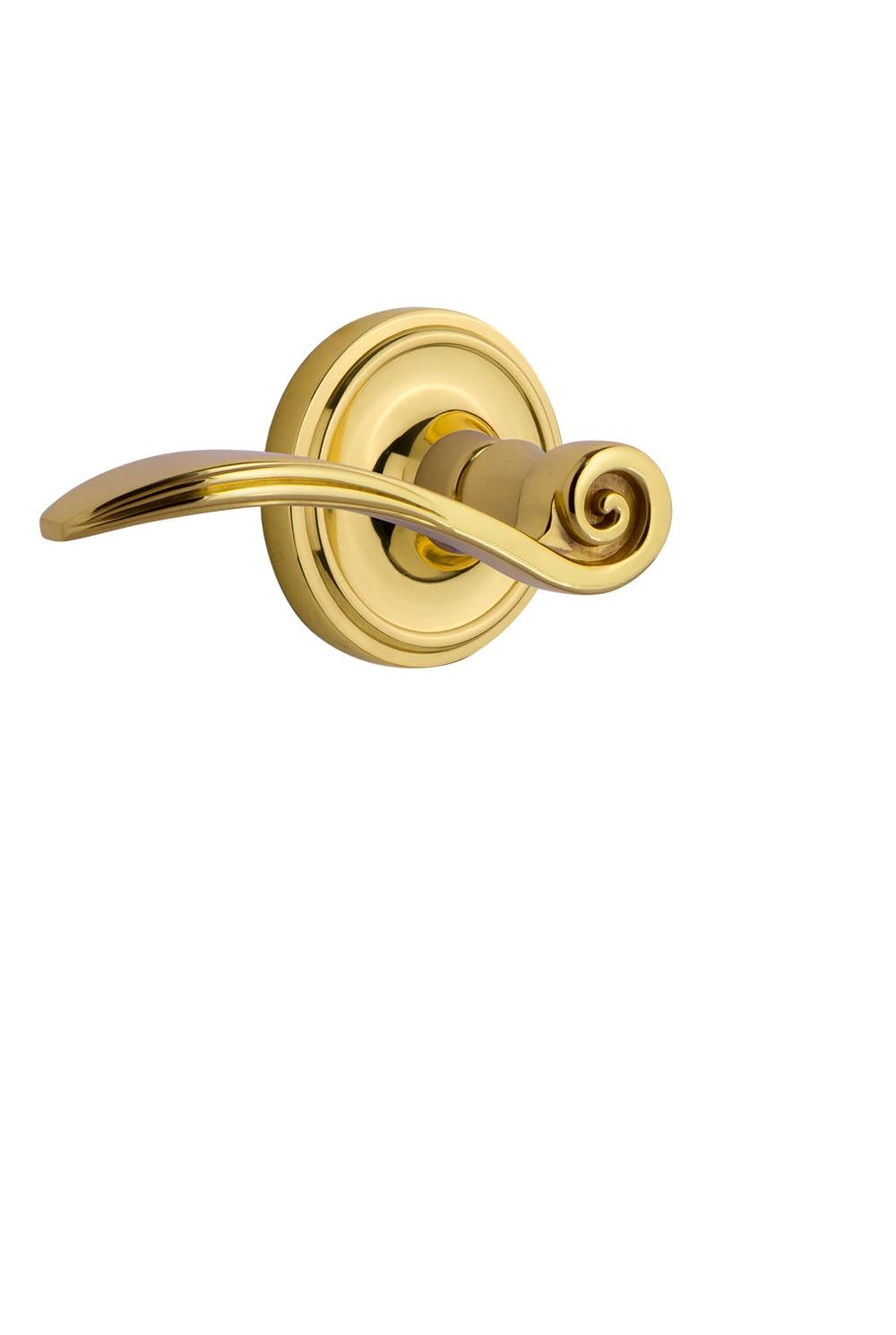 Swan Right Handed Passage Door Lever Unlacquered Brass H5541