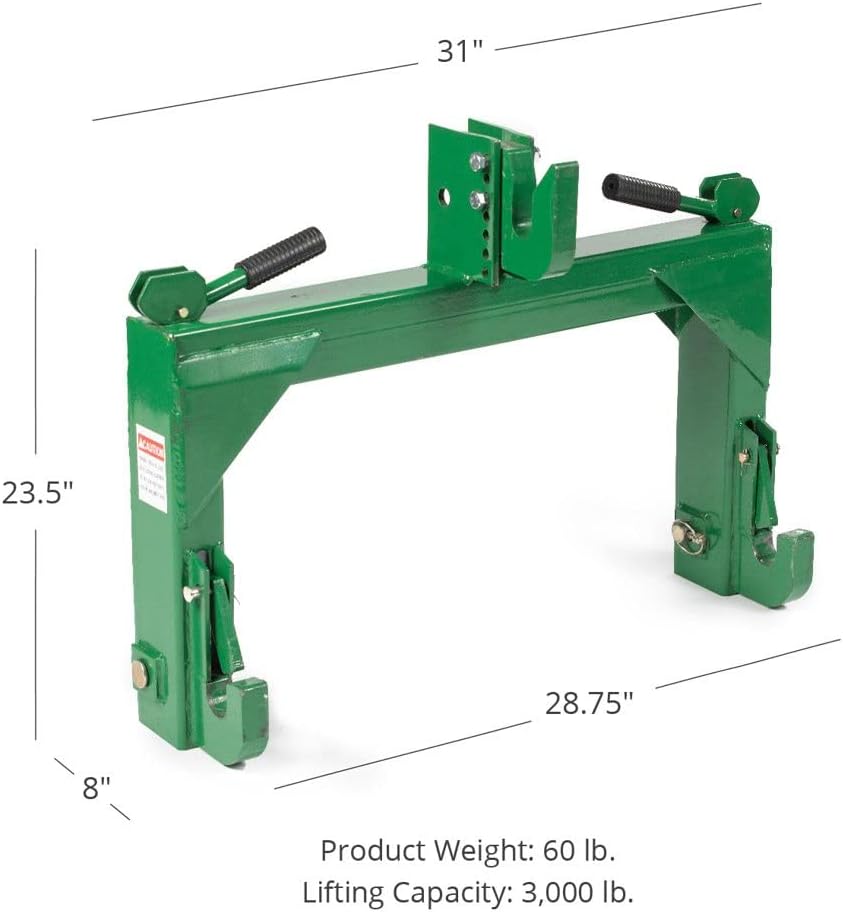 Quick Hitch Cat 1 and Cat 2, 3 Point Green Steel F217