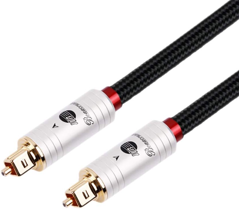 HiFi Fiber Optical Audio Cable, Toslink Cable Male to Male, 6ft/2M N671