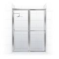 Framed Sliding Shower Door with Towel Bar in Clear Glass Q7054