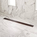 Oil Rubbed Bronze Linear Shower Drain with Flange M530