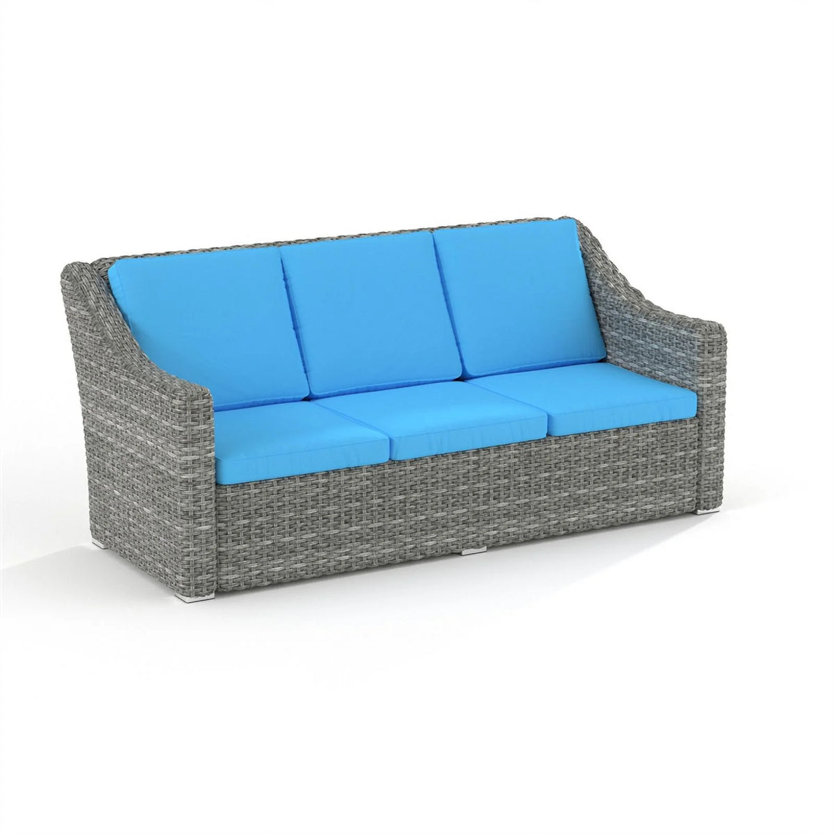 Teal Cast Iron Outdoor Wicker Sofa T765