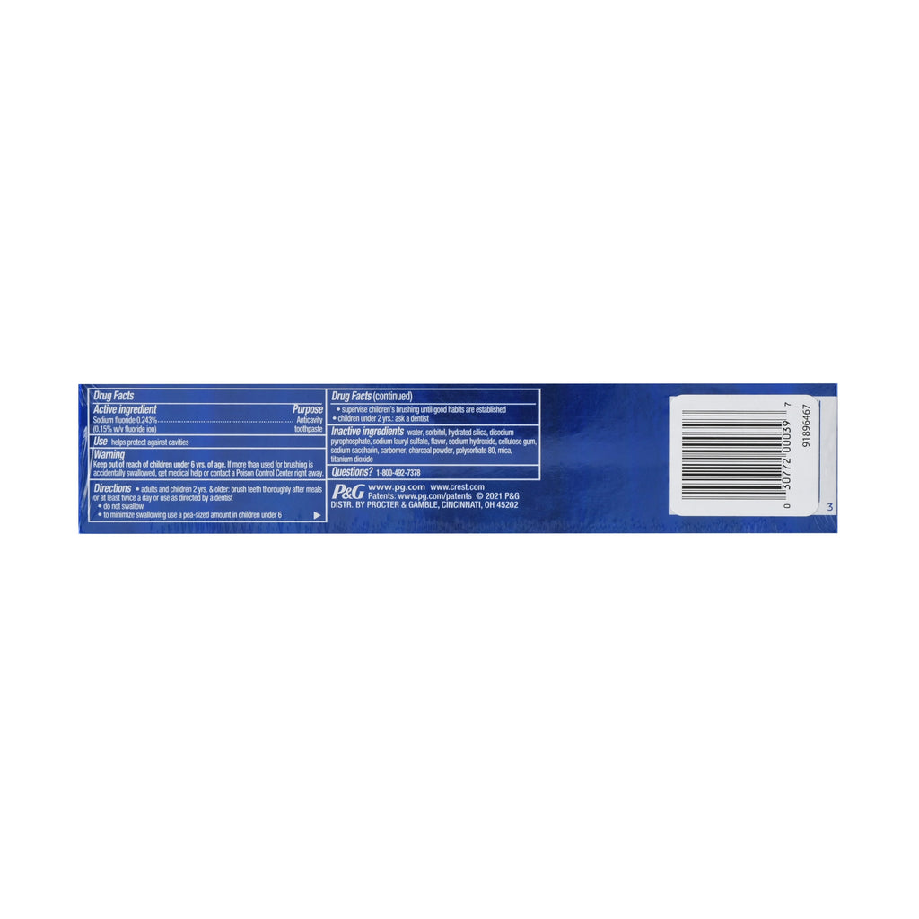 Charcoal Toothpaste, 3.8 oz, 3 Count M867