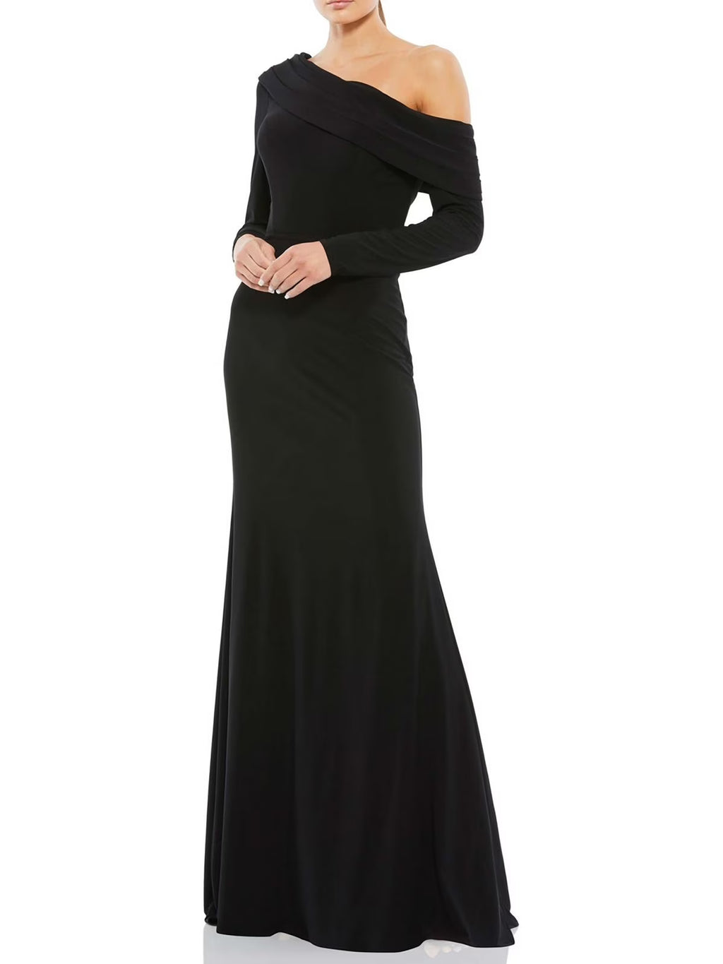 One Shoulder Pleated Evening Dress P16879