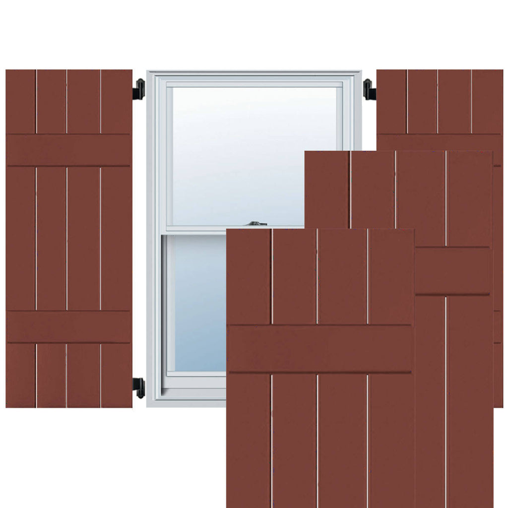 15 x 22 x 60 Western Red Cedar Board-n-Batten Shutters (Per Pair) L293