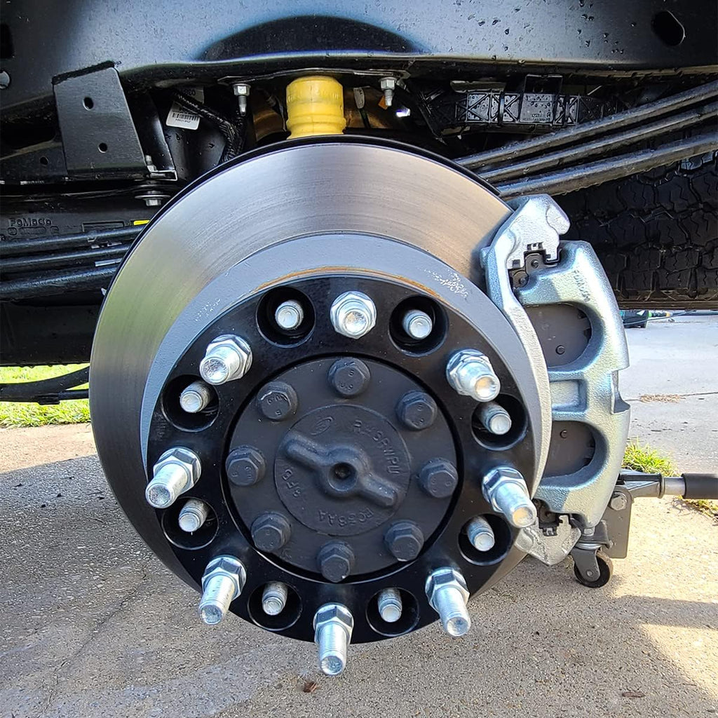 Black Forged 8x170 to 8x6.5 Wheel Adapters 1.5 Inch with 14x1.5 Studs Pack of 2 R19044