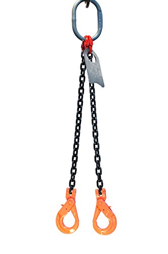 3/8" x 10' Double Leg Chain Sling with Hooks T737