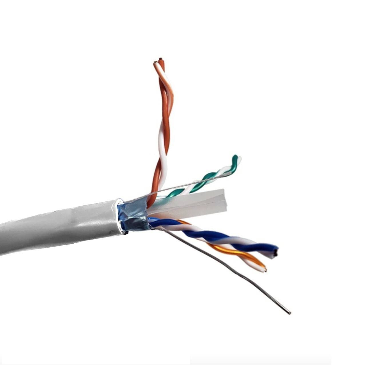 Gray Cat6 Solid STP Bulk Ethernet 23AWG Cable Y51009