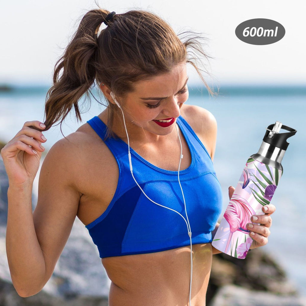 20 oz Insulated Stainless Steel Water Bottle with Straw Lid M122673