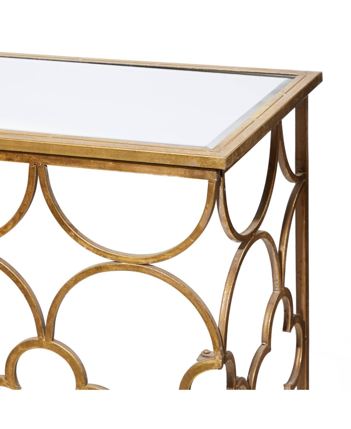 Gold-Tone Console Table F479