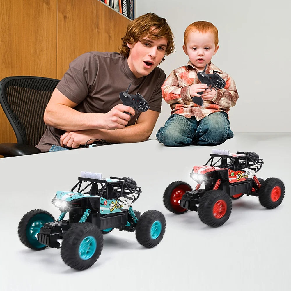 1:20 Alloy 4WD Remote Control Car with Headlights, Red F982722