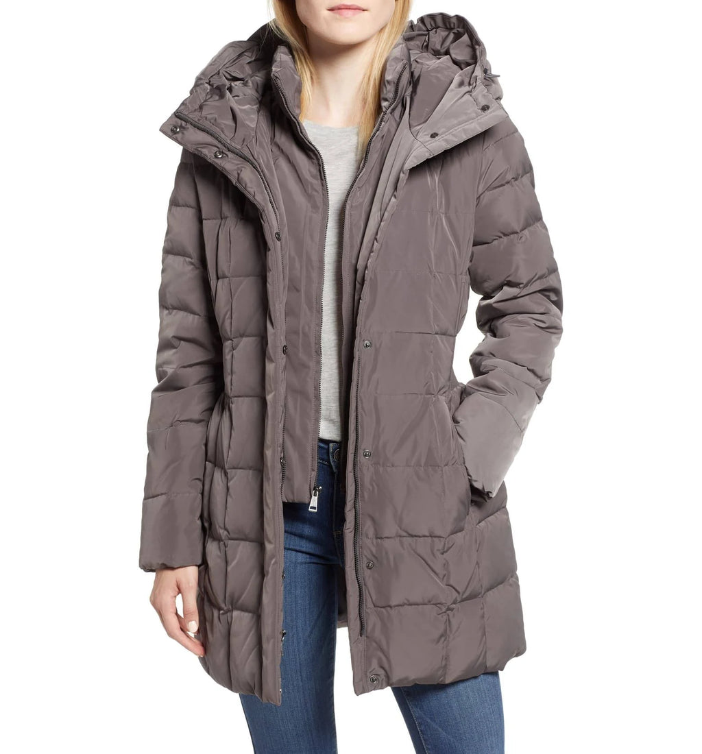 Carbon Hooded Down Puffer Coat L172598
