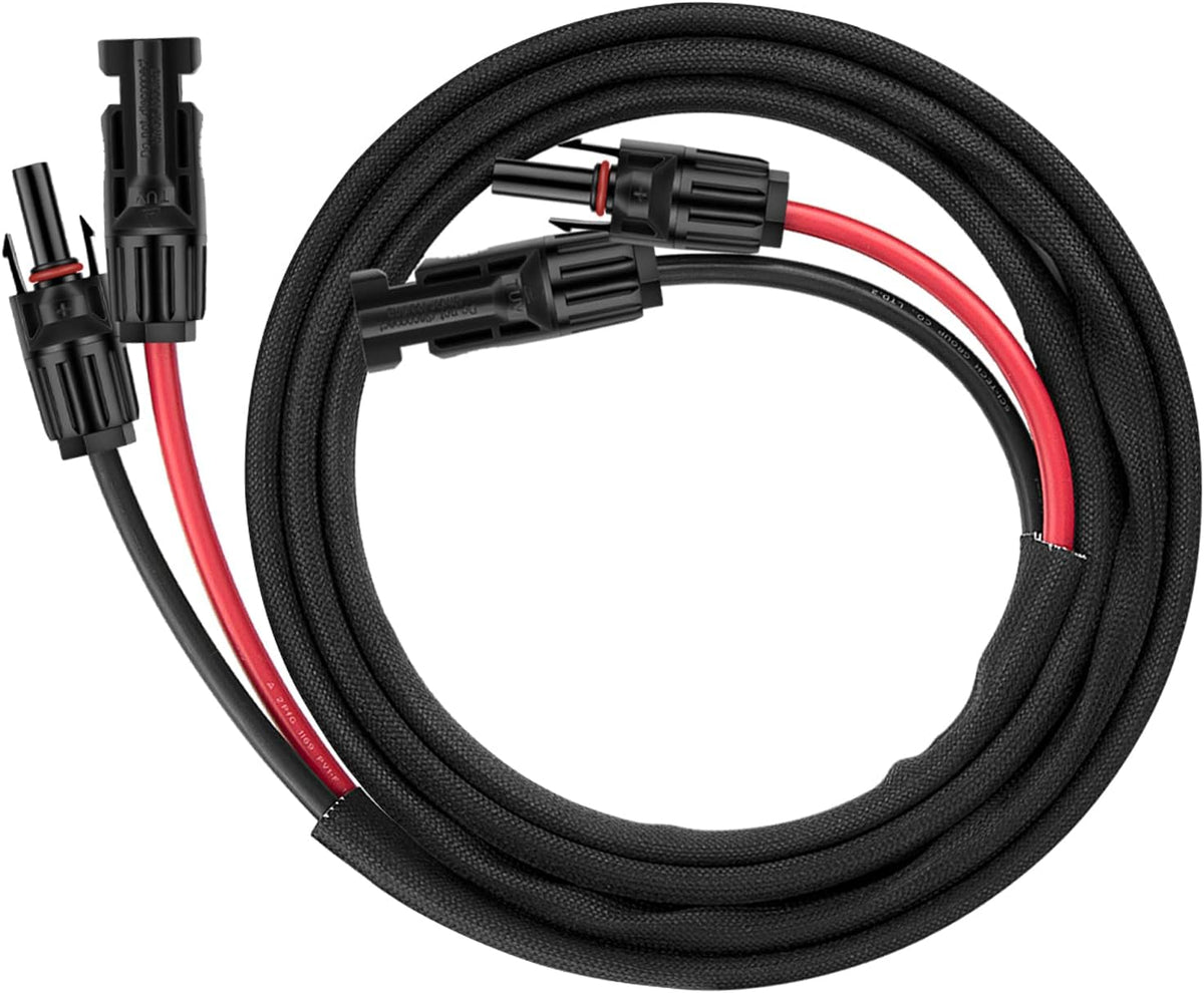 6FT 10AWG Solar Extension Cable with Female and Male Connector I252462
