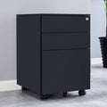 Black 3-Drawer Mobile Filing Cabinet O998