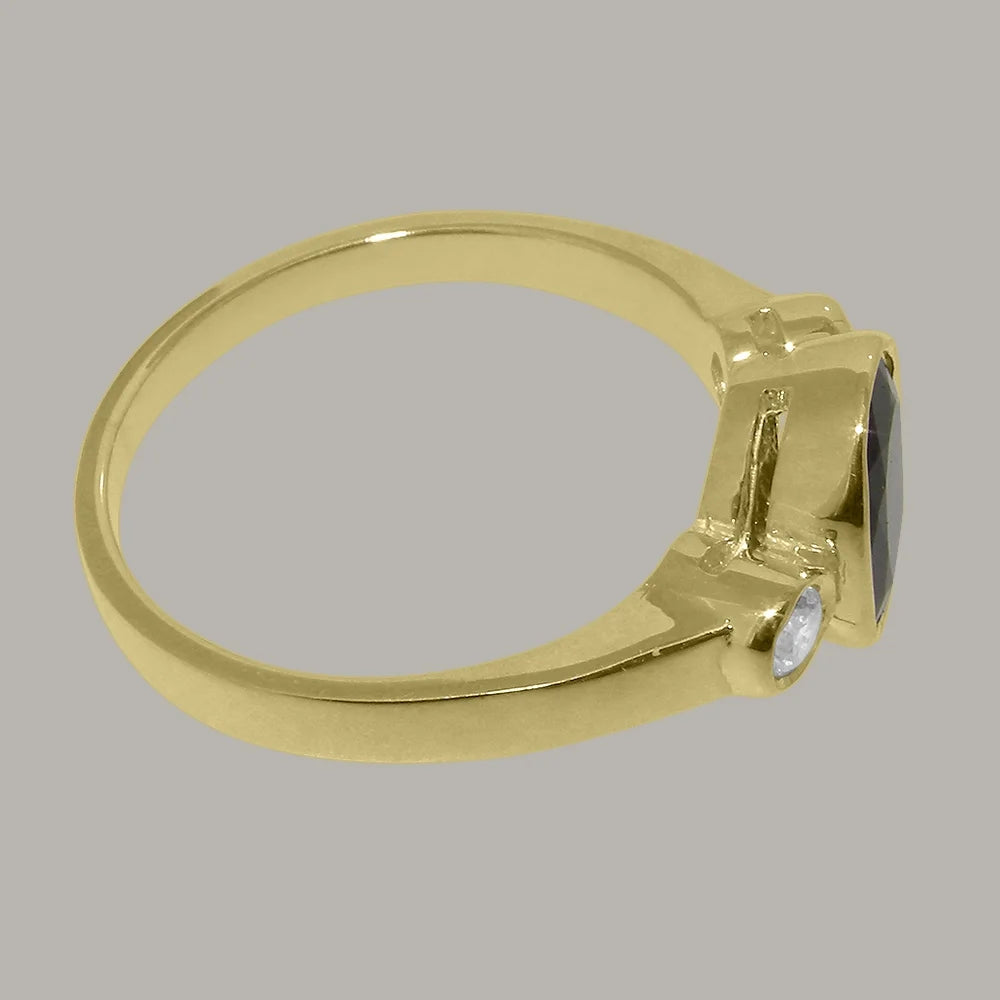9k Yellow Gold Sapphire Diamond Ring M232231