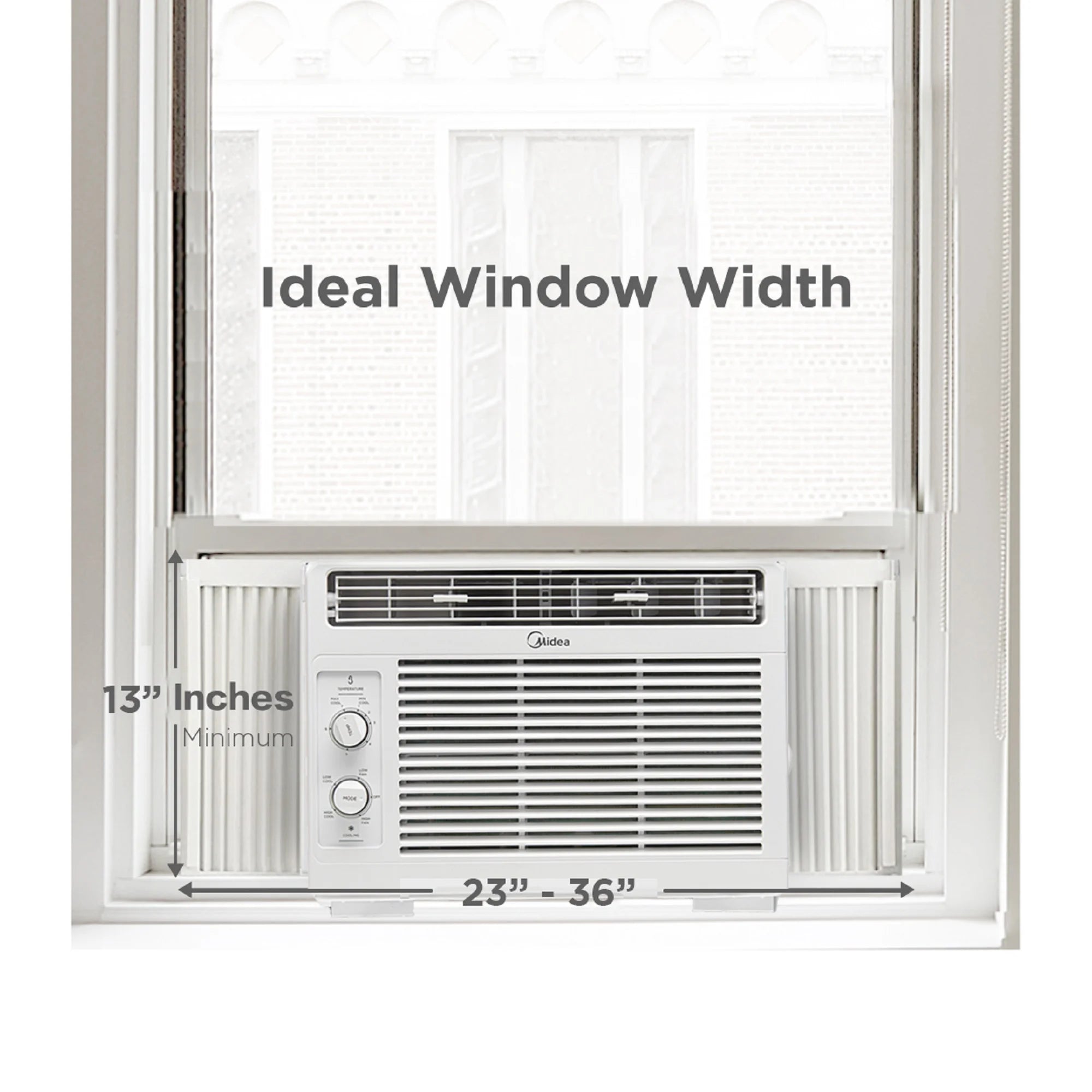 White Mechanical Window Air Conditioner D6202