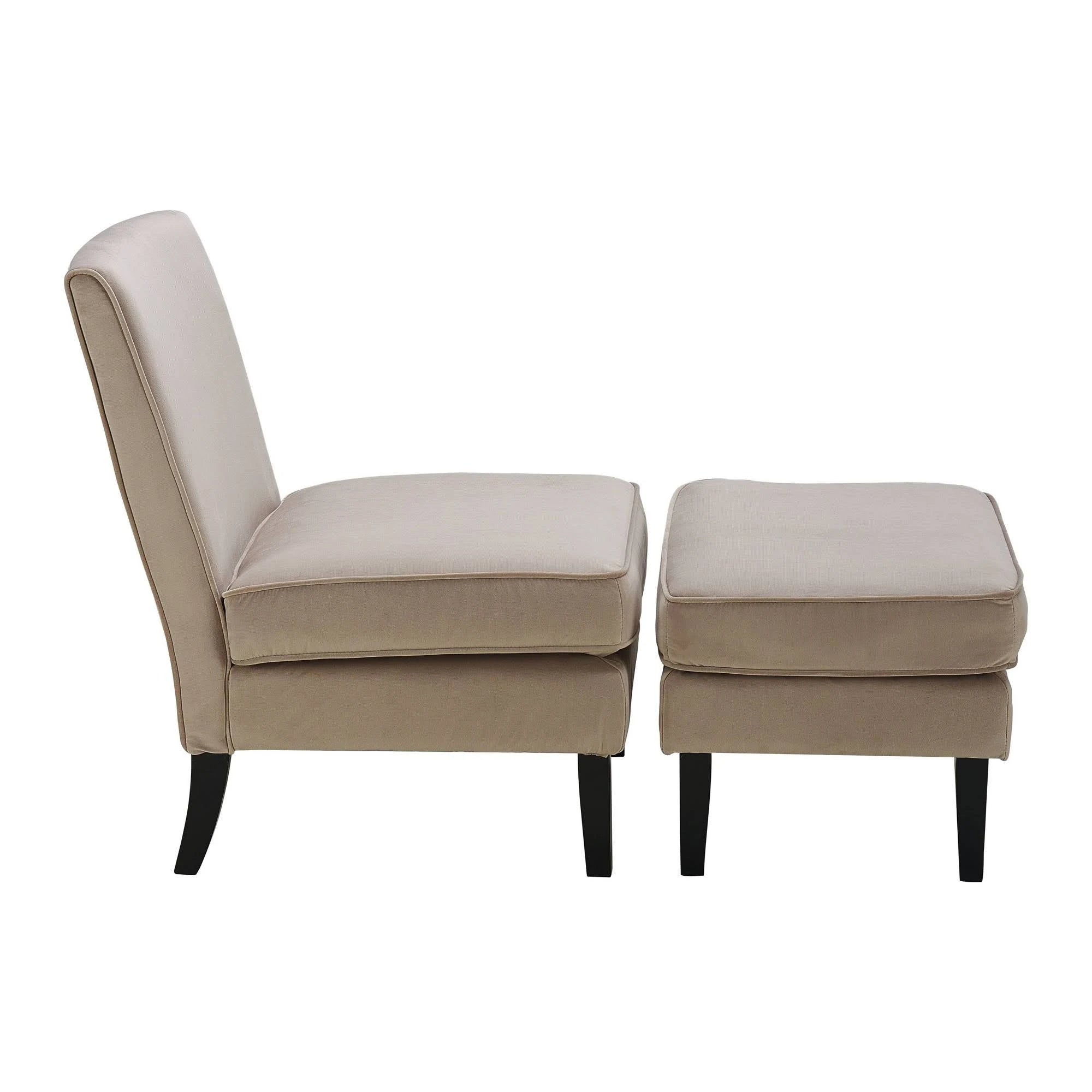 Taupe Olivia Chair and Ottoman B673201