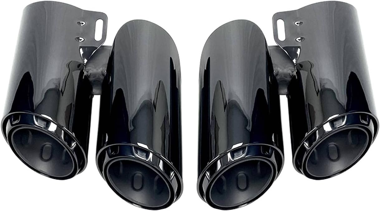 2 pcs Stainless Steel Muffler Tail Tip Exhaust Pipe D7896