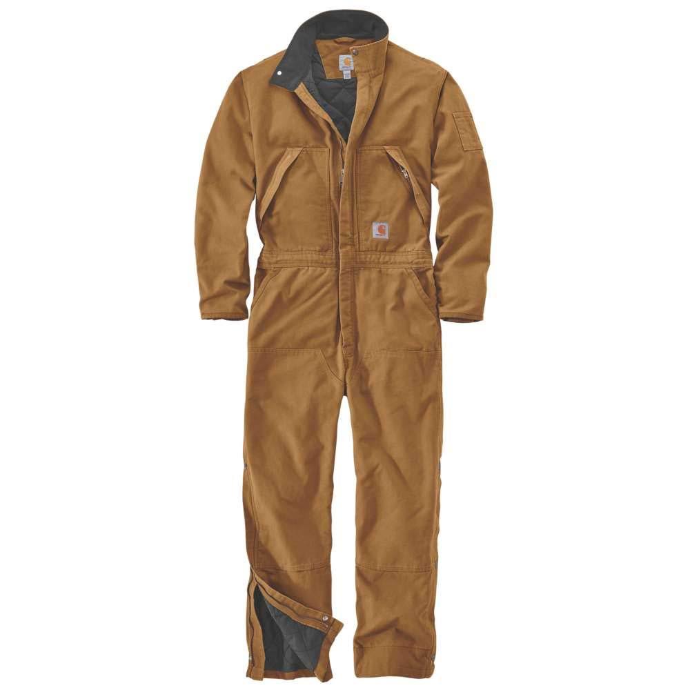 Brown Washed Duck Insulated Coverall I8332